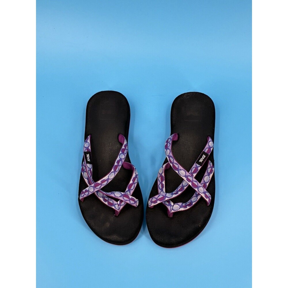 Teva Olowahu Women’s Size 8 Purple Pink Strappy Flip Flop Sandals 6840